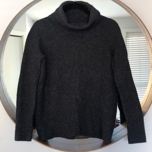 Navy wool turtleneck sweater